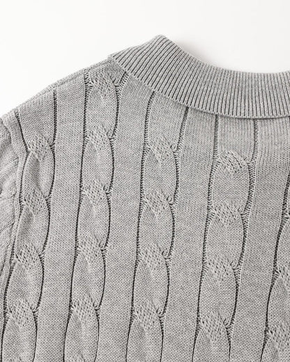 THE SERGIO CABLE KNIT POLO