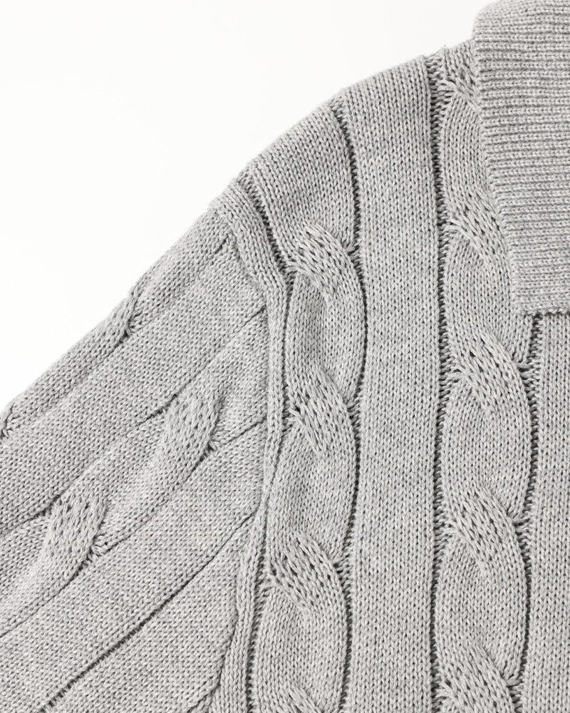 THE SERGIO CABLE KNIT POLO