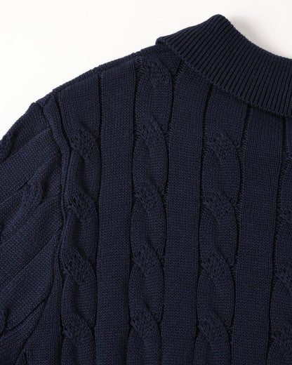 THE SERGIO CABLE KNIT POLO