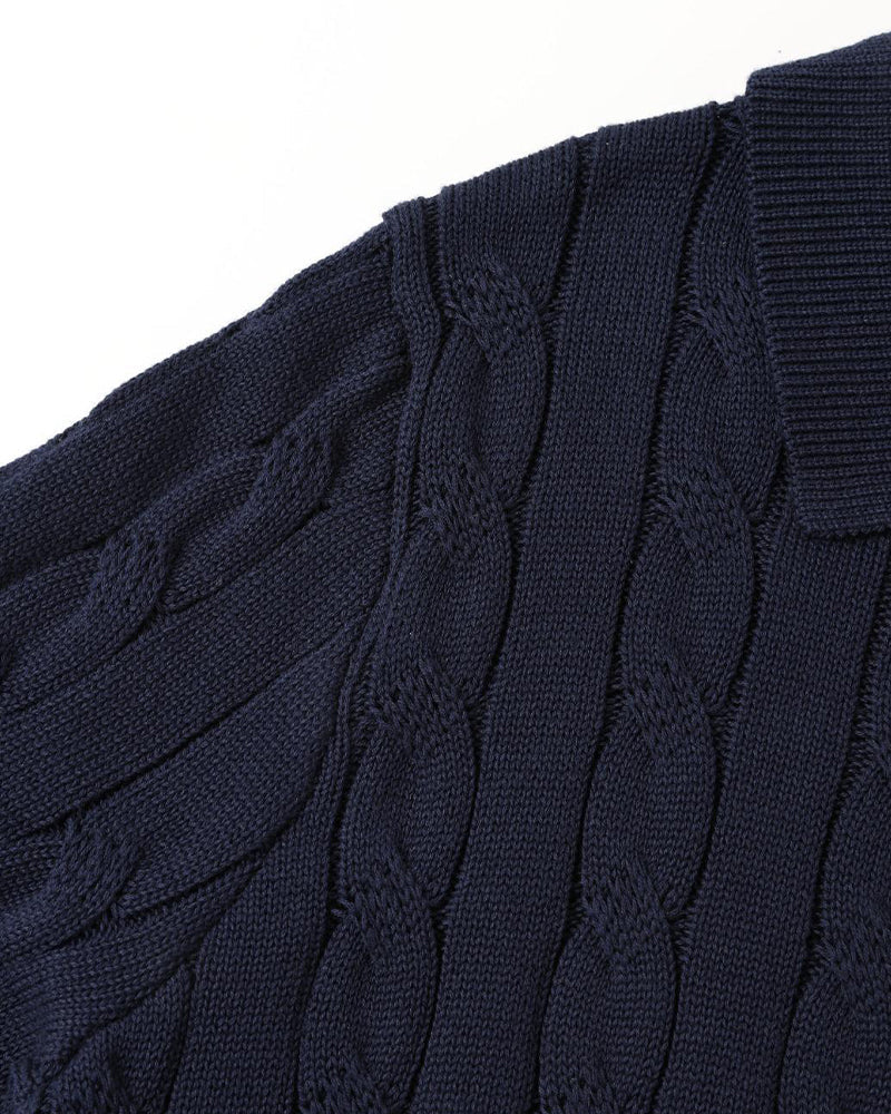 THE SERGIO CABLE KNIT POLO