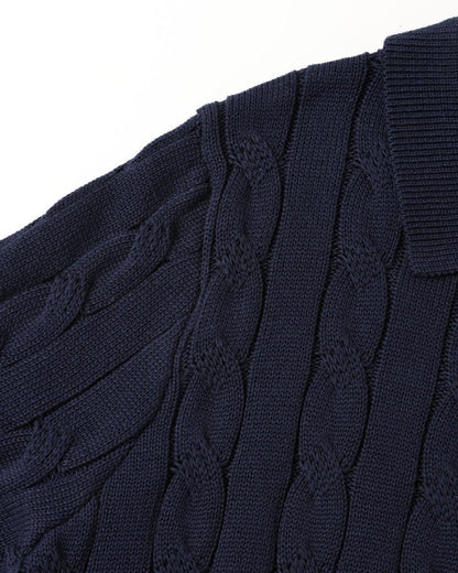 THE SERGIO CABLE KNIT POLO