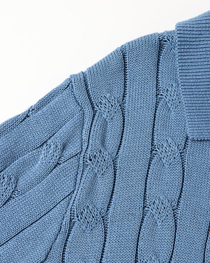THE SERGIO CABLE KNIT POLO