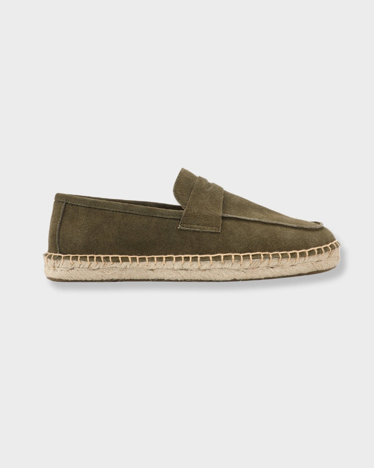 THE LEO SUEDE ESPADRILLE LOAFERS