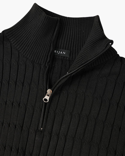 THE ENRICO CABLE ZIP SWEATER