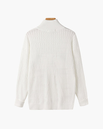 THE ENRICO CABLE ZIP SWEATER