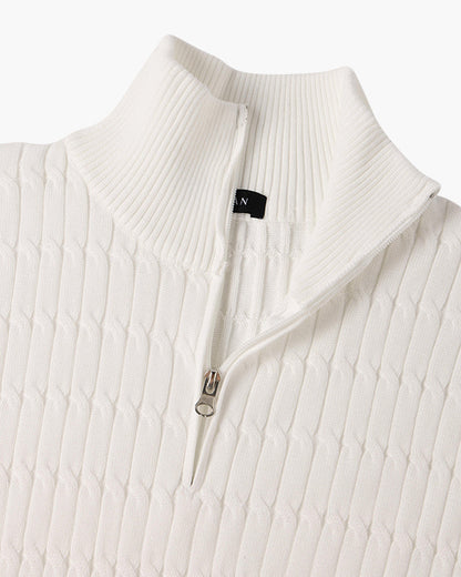 THE ENRICO CABLE ZIP SWEATER
