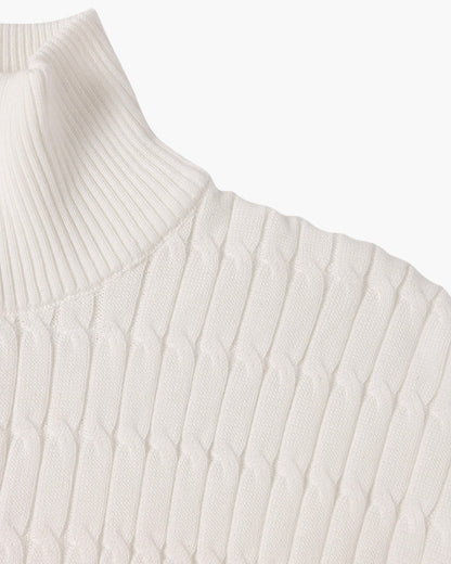 THE ENRICO CABLE ZIP SWEATER