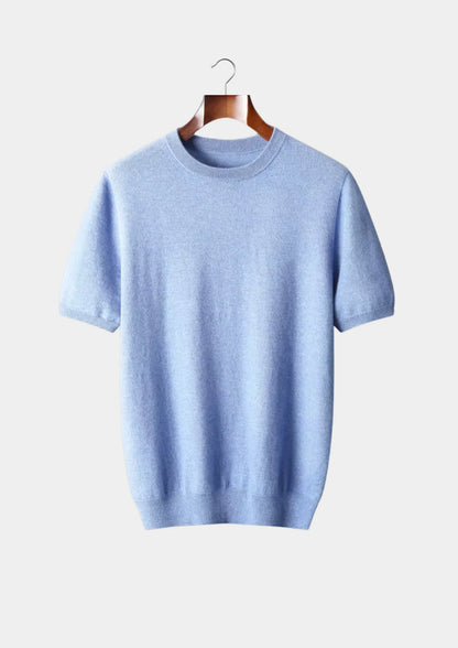 The Bellano Crewneck T-Shirt - Sky Blue