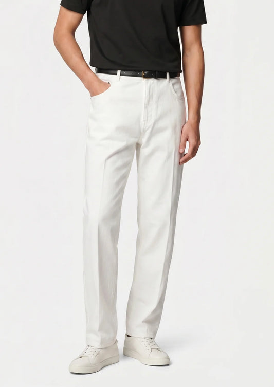 The Marano White Straight Leg Jeans